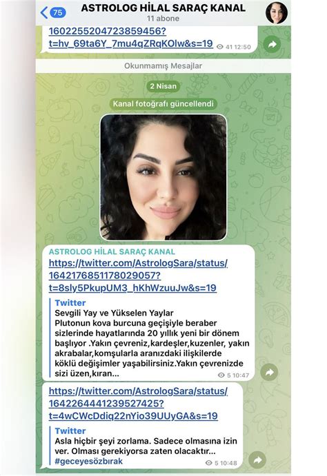 Hilal Saraç Official on Twitter Telegram da benim kanalım falan yok