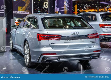 Frankfurt Germany Sept 2019 Silver Gray Audi A6 Avant C8 50 Tdi