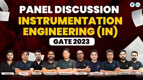 PANEL DISCUSSION Instrumentation Engineering IN GATE 2023