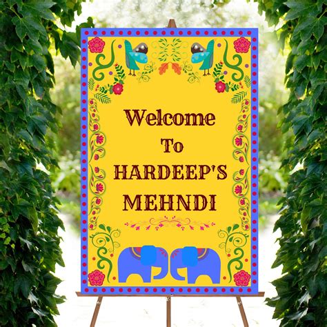 Punjabi Wedding Sign Maiyan Sign Mehndi Sign Jaggo Night - Etsy | Wedding welcome signs, Wedding ...