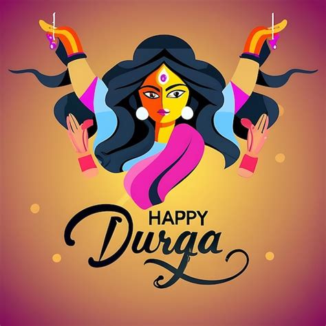 Premium AI Image Vector Happy Durga Puja Creative Banner Background