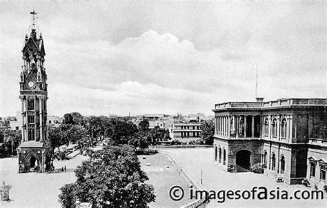 Chandni Chowk Clock Tower And Town Hall 1910 Historical India Delhi