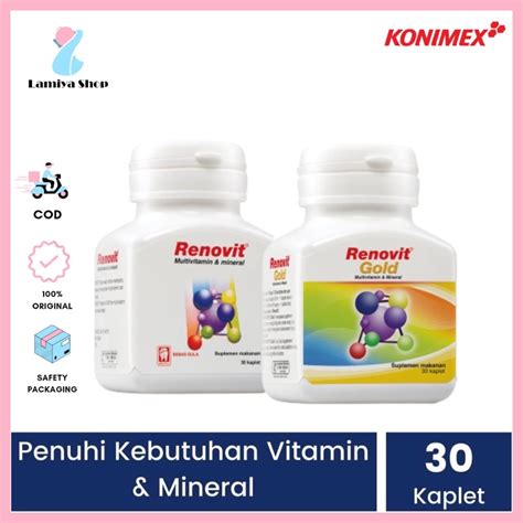 Jual Renovit Multivitamin Mineral Botol 30 Kandungan Lengkap Untuk