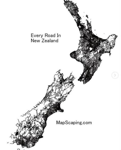 All roads in New Zealand : r/MapPorn