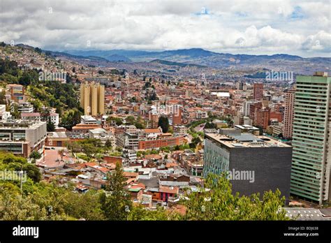 Panoramic View Of Bogota Colombia Stock Photo Alamy