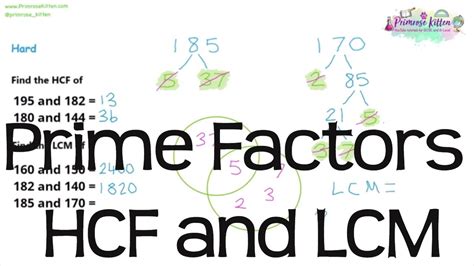 Prime Factors Hcf And Lcm Revision For Maths Gcse And Igcse Youtube