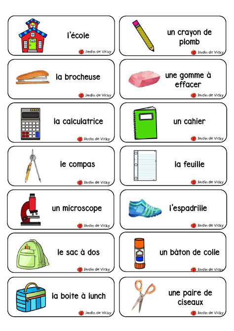 Jardin De Vicky Learn French French Teaching Resources Teaching French