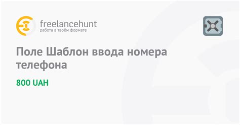 Поле Шаблон ввода номера телефона • фриланс-работа для специалиста ...