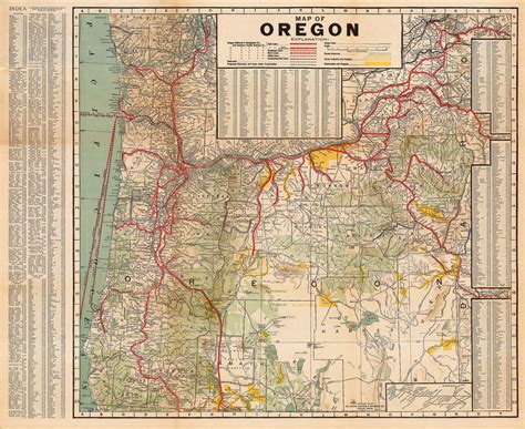 Oregon Rail Nav Map Of Oregon 1910 The Map House