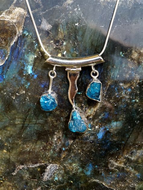 Apatite Gemstones And Sterling Wave Pendant Gemstones Semi Precious