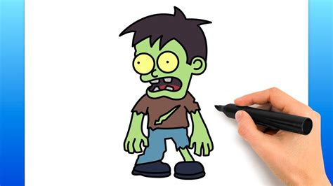 How To Draw A Zombie Easy Drawing Tutorial Youtube