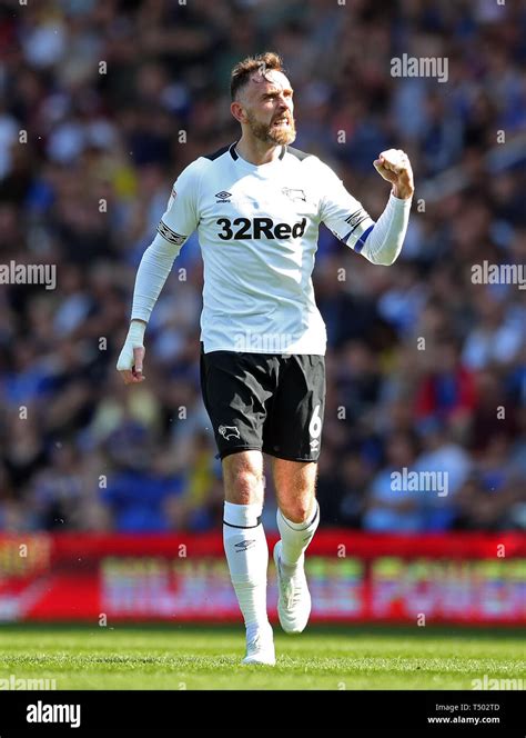 Derby Countys Richard Keogh Celebrates Scoring Hi Res Stock Photography