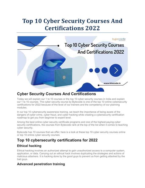 Top 10 Cyber Security Certifications 2024 Kiley Merlina