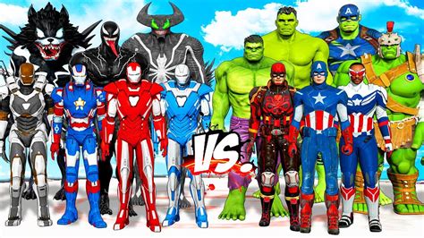 Team Iron Man Vs Team Venom Vs Team Captain America Vs Team Hulk Epic