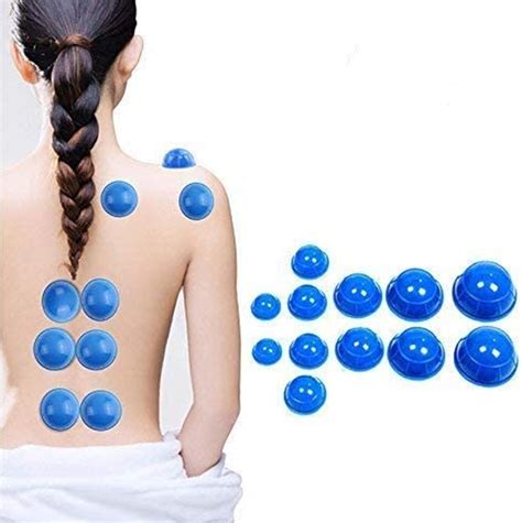 Healthcom Silicone Cupping Set Acupuncture Cupping Therapy Set