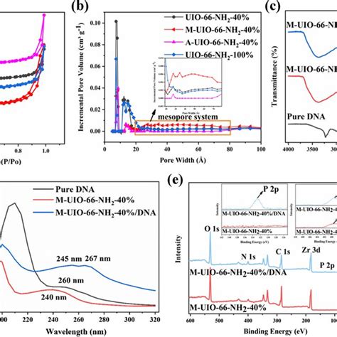 A N2 Adsorptiondesorption Isotherms And B Pore Size Distribution Of