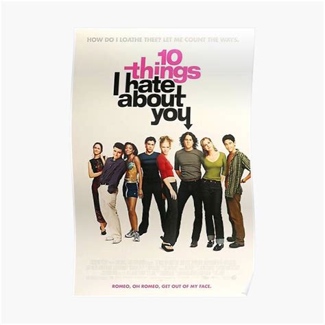 "10 things I hate about you movie Poster" Poster for Sale by rosemarymills | Redbubble