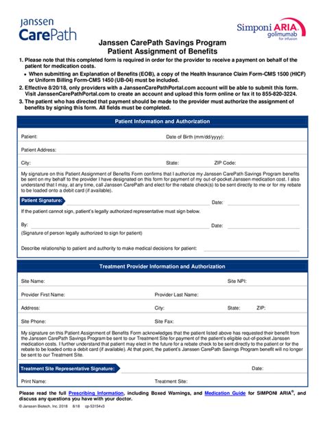 Fill Free Fillable Janssen Carepath Pdf Forms