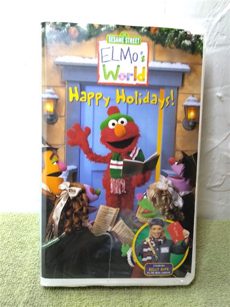 Elmo's World "Happy Holidays!" VHS tape feat. Kelly Ripa as the mail ...