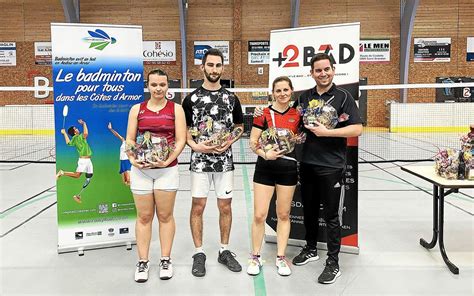 Quintin deux podiums pour le badminton au tournoi départemental Le