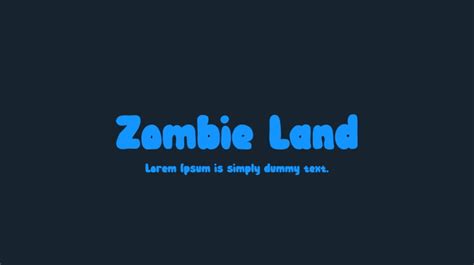 Zombie Land Font : Download Free for Desktop & Webfont