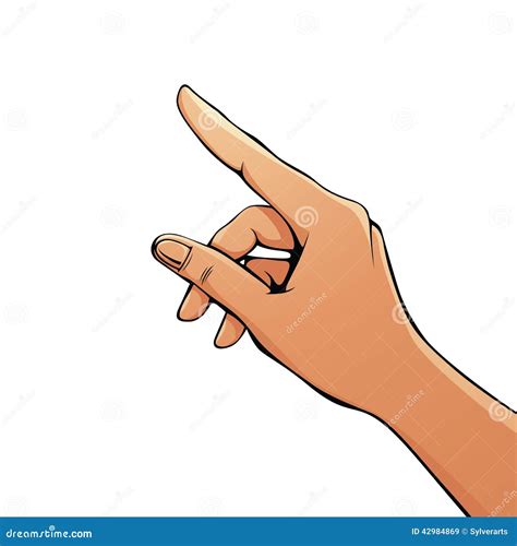 Finger Pointing Female Hand. Stock Vector - Image: 42984869