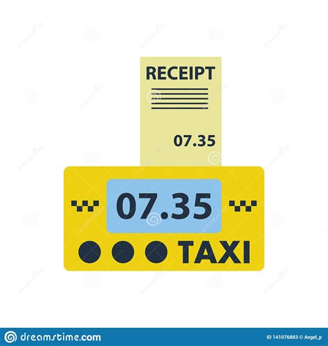 Taxi Meter With Receipt Icon Stock Vector Illustration Of Price