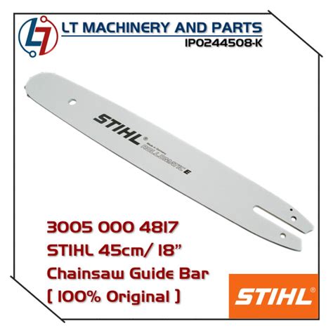 100 Original STIHL 45cm 18 Chainsaw Guide Bar 3005 000 4817