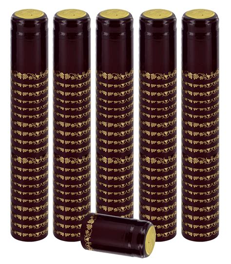 PVC Heat Shrink Capsules For Wine Bottles 100 Count Burgundy With