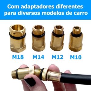 Medidor Compressão Motor Adaptadores Teste de Cilindros