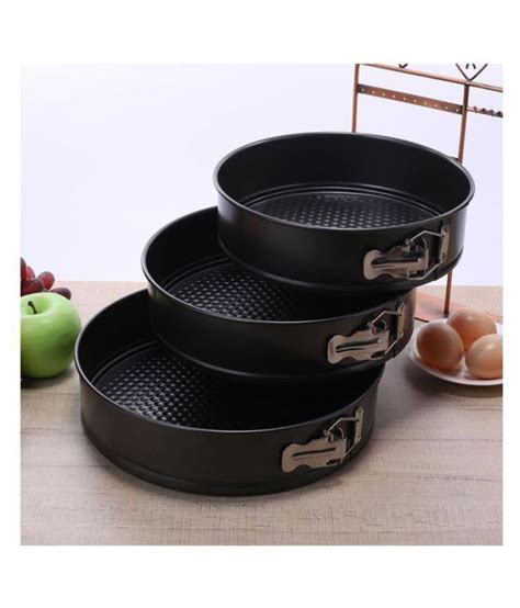 Set Of 3 Non Stick Springform Baking Round Cake Tins Tin Set Buy Online At Best Price In India