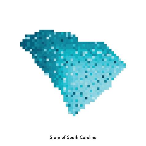 Vector Isolated Geometric Illustration With Icy Blue Area Of Usa State