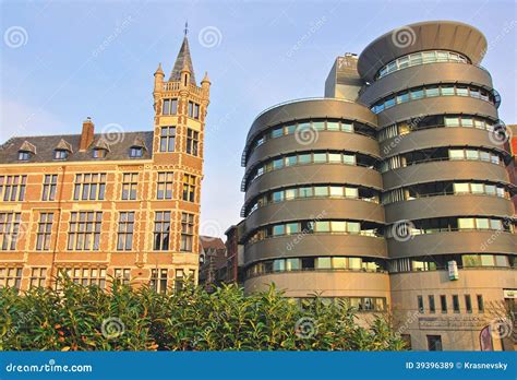 Old And Modern Architecture Of Antwerpen Belgium Editorial Stock Image