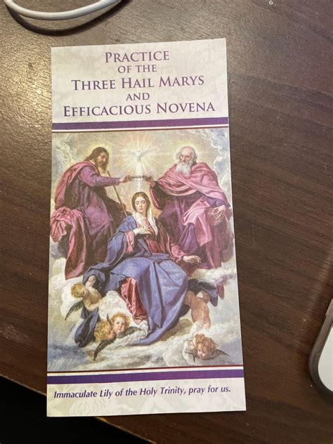 Practice Of The Three Hail Marys And Efficacious Novena Pamphlet Etsy