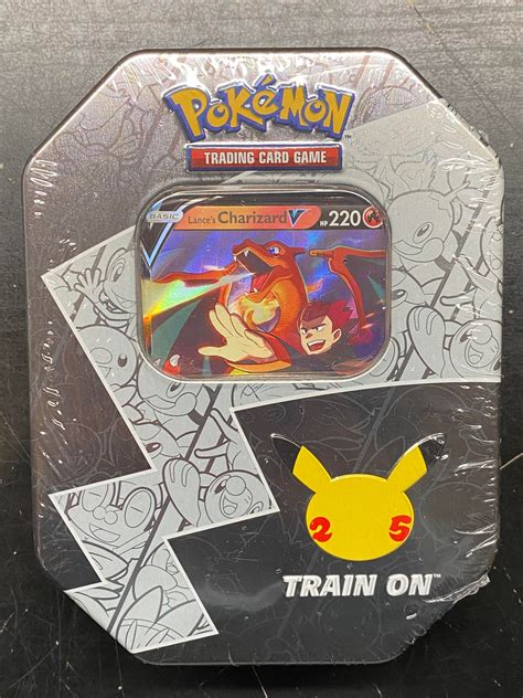 2021 Pokemon Tcg 25th Anniversary Celebrations Tin Lances Charizard V