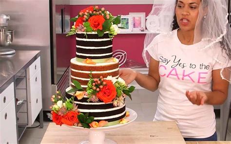 How To Make A Floral Tiered Naked Cake Wonderful Wedding World Australia