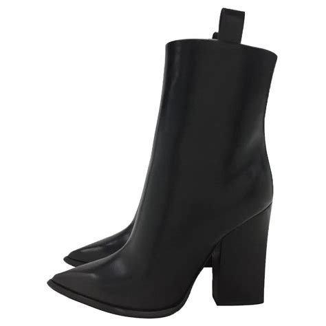 Céline CELINE Boots Black Leather ref 655761 Joli Closet