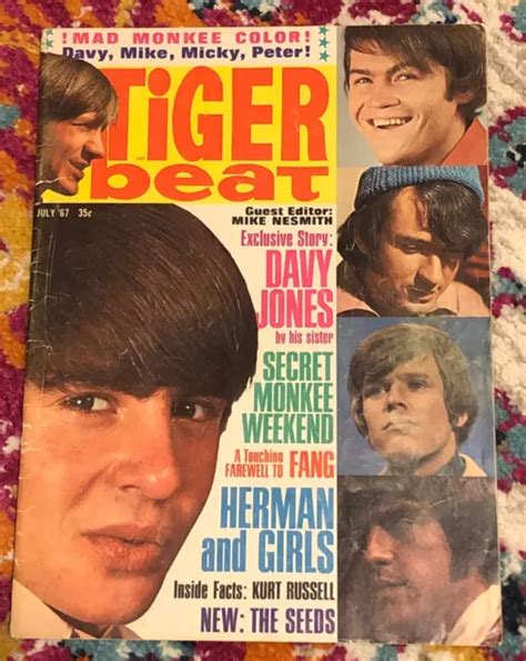 Tiger Beat July 1967 Hermans Hermits Raiders Seeds Kurt Russell And More £790 Picclick Uk