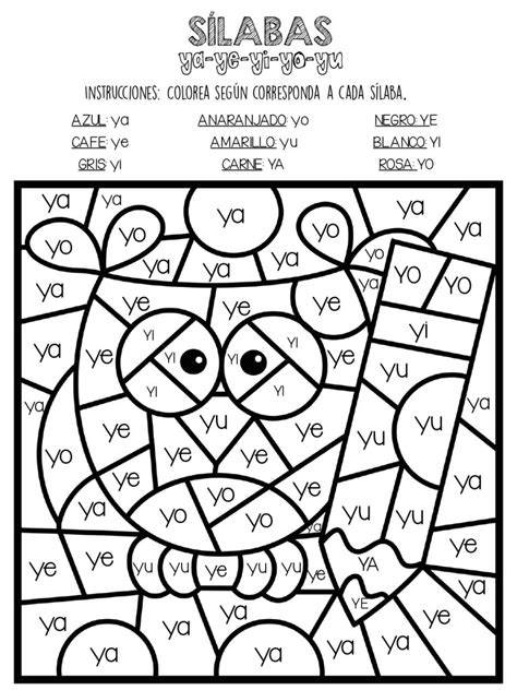 Colorea Y Aprende Las Silabas De Forma Divertida Colreamos SegÚn Corresponda