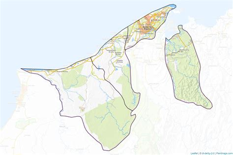 Make Printable Brunei Maps With Border Masking Cropping Using Leaflet