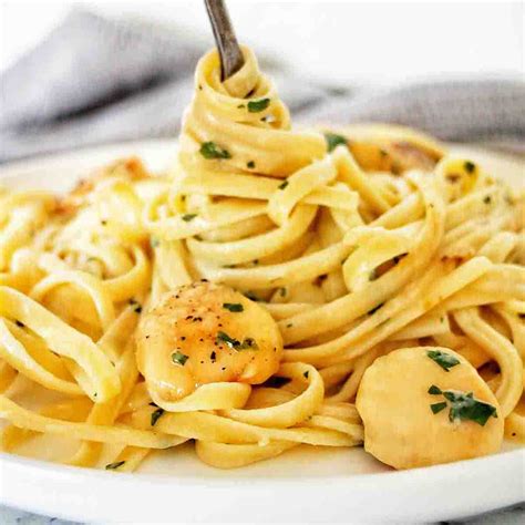 Easy Scallop Linguine Sweet Caramel Sunday