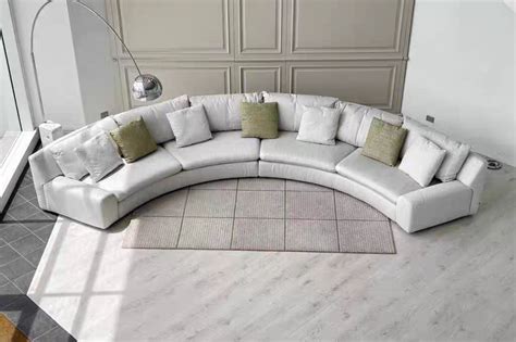 S Piece Round Fabric Sectional Sofa Set Stendmar