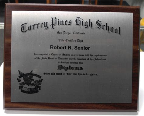 Diploma Plaque