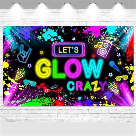 Avezano Glow In The Dark Bacdkrop Neon Glow Party