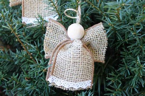 Make Rustic Angel Ornaments With Burlap Angie Holden The Country Chic