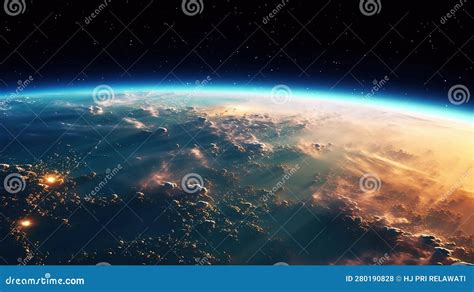 View Of Stars And Milkyway Above Earth From Space Beautiful Space View