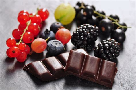 Fruits And Chocolate Stock Image Image Of Sweet Food 30215577