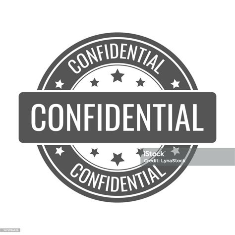 Confidential Stamp Seal Vector Badge Icon Template Illustration