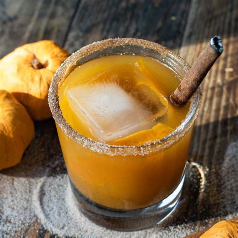 Pumpkin Pie Bourbon Cocktail With Ginger And Orange