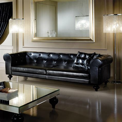 Interior Design Black Leather Sofa - Home Alqu